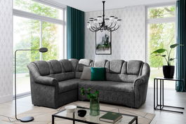 Coltar extensibil stanga 3 locuri ELTAP, LII-095, Lord II, 243x195x112 cm, lemn/poliester, gri