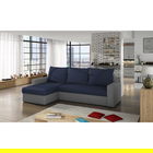 Coltar extensibil reversibil 3 locuri ELTAP, Livio, 237x150x72 cm, lemn/poliester, albastru inchis/gri inchis