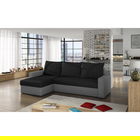 Coltar extensibil reversibil 3 locuri ELTAP, Livio, 237x150x72 cm, lemn/poliester, negru/gri inchis