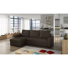 Coltar extensibil reversibil 3 locuri ELTAP, Livio, 237x150x72 cm, lemn/poliester, maro inchis