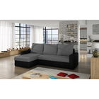 Coltar extensibil reversibil 3 locuri ELTAP, Livio, 237x150x72 cm, lemn/poliester, gri/negru