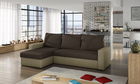 Coltar extensibil reversibil 3 locuri ELTAP, Livio, 237x150x72 cm, lemn/poliester, maro inchis/bej