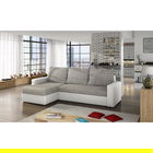 Coltar extensibil reversibil 3 locuri ELTAP, Livio, 237x150x72 cm, lemn/poliester, gri/alb