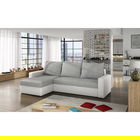 Coltar extensibil reversibil 3 locuri ELTAP, Livio, 237x150x72 cm, lemn/poliester, gri deschis/alb