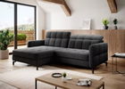 Coltar extensibil stanga 3 locuri ELTAP, Lore-144, Lorelle, 225x160x105 cm, lemn/poliester, negru