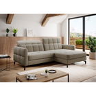 Coltar extensibil stanga 3 locuri ELTAP, Lore-148, Lorelle, 225x160x105 cm, lemn/poliester, bej inchis