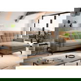 Coltar extensibil stanga 3 locuri ELTAP, Lore-148, Lorelle, 225x160x105 cm, lemn/poliester, bej inchis