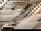 Coltar extensibil stanga 3 locuri ELTAP, Hadson, 206x150x89 cm, lemn/poliester, bej deschis