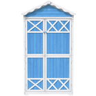 Depozit pentru mobilier de grădină din lemn pentru exterior, design rezistent la intemperii cu întărituri stabile în formă de X, 93x45x179 cm, Albastru
