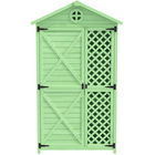 Depozit de mobilier de grădină din lemn pentru exterior, magazie de unelte rezistentă la intemperii, cu mult spațiu de depozitare și construcție din lemn stabilă, 90×56,5×175,3 cm, Verde
