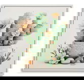 Tablou decorativ Cactus Jar -D, Mauro Ferretti, 40x40 cm, canvas/lemn de pin/plastic, multicolor