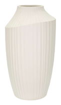 Vaza decorativa Ice, Mauro Ferretti, 28.5x50.5 cm, oxid de magneziu, crem