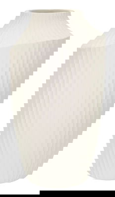 Vaza decorativa Ice, Mauro Ferretti, 28.5x50.5 cm, oxid de magneziu, crem
