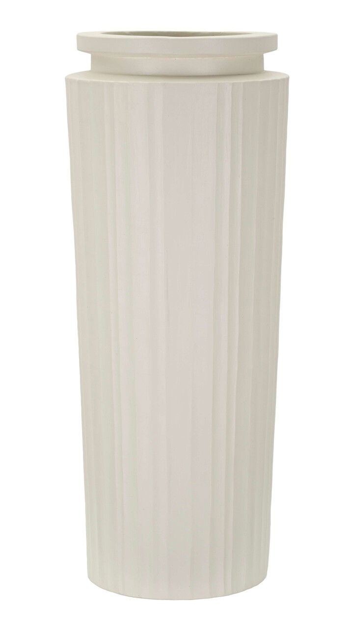 Vaza decorativa High, Mauro Ferretti, 32x80 cm, oxid de magneziu, crem