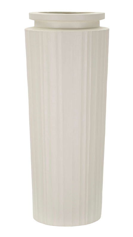 Vaza decorativa High, Mauro Ferretti, 32x80 cm, oxid de magneziu, crem