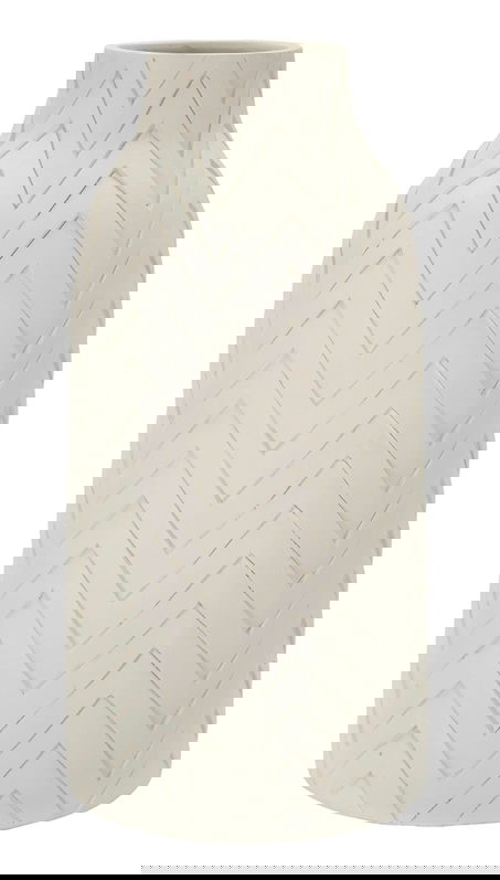 Vaza decorativa Winter, Mauro Ferretti, 29x60 cm, oxid de magneziu, crem