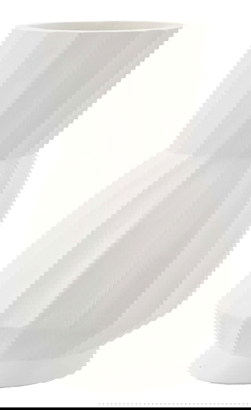 Vaza decorativa Glint, Mauro Ferretti, 24x41 cm, oxid de magneziu, alb