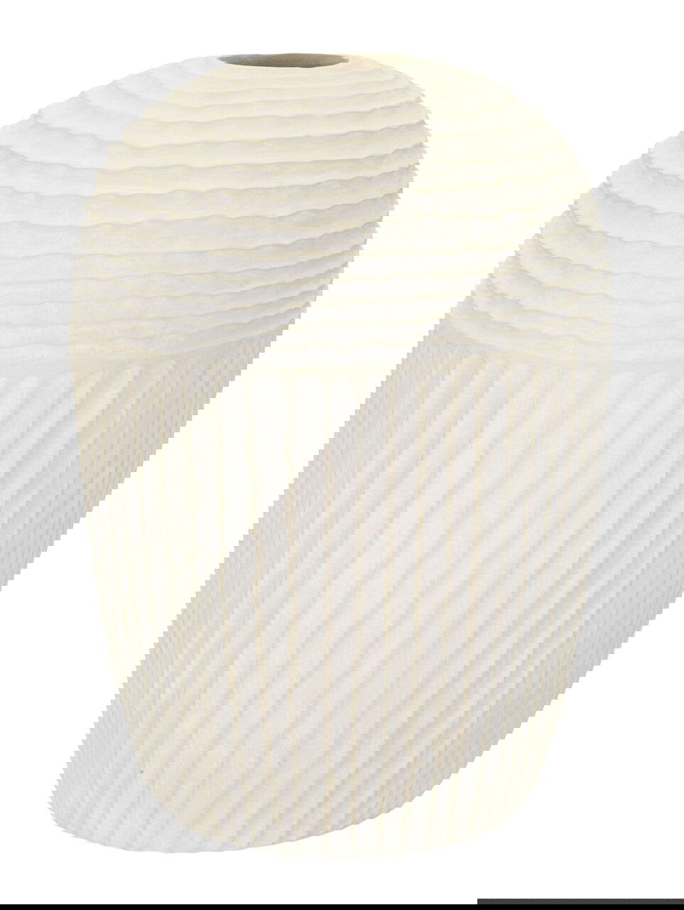Vaza decorativa Icicle, Mauro Ferretti, 39x56 cm, oxid de magneziu, crem