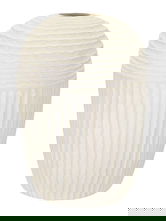 Vaza decorativa Icicle, Mauro Ferretti, 39x56 cm, oxid de magneziu, crem