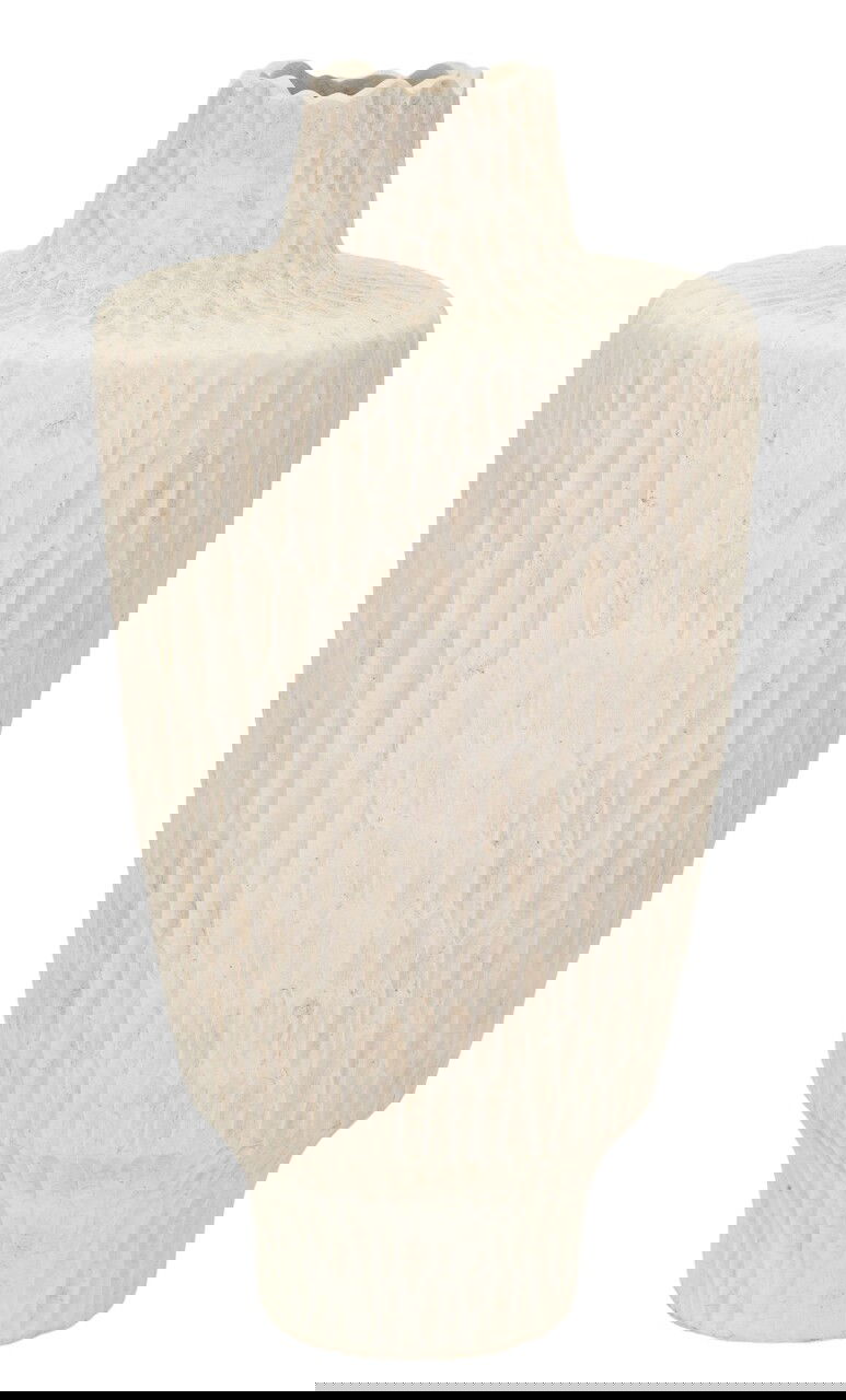 Vaza decorativa Shade, Mauro Ferretti, 29.5x57 cm, oxid de magneziu, crem