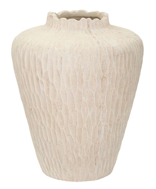 Vaza decorativa Shade, Mauro Ferretti, 32x40 cm, oxid de magneziu, crem
