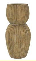Vaza decorativa Breeze, Mauro Ferretti, 25x52.5 cm, oxid de magneziu, verde inchis