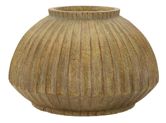 Vaza decorativa Breeze, Mauro Ferretti, 40x26.5 cm, oxid de magneziu, verde inchis