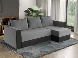 Coltar Extensibil Alfa Stofa Gri Deschis / Piele Gri