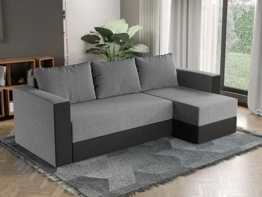 Coltar Extensibil Alfa Stofa Gri Deschis / Piele Gri