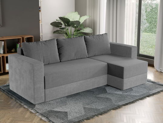 Coltar Extensibil Alfa Catifea / Reiat Gri Deschis