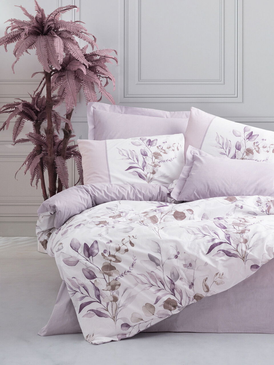 Lenjerie de pat dubla, Nadia - Lilac, Cotton Box, Bumbac Ranforce