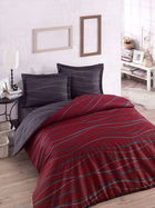 Lenjerie de pat dubla 3 piese, Verda - Claret Red, EnLora Home, 65% bumbac/35% poliester