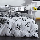 Lenjerie de pat dubla, Panda, Eponj Home, 65% bumbac/35% poliester
