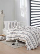 Lenjerie de pat pentru o persoana, Nairobi - Cream, EnLora Home, Bumbac;Poliester