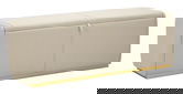 Bancheta cu spatiu depozitare Beauty, Mauro Ferretti, 130x45x45 cm, lemn de pin/MDF/metal, crem/auriu
