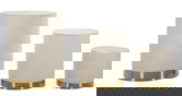 Set 3 cutii depozitare cu capac Display Shop, Mauro Ferretti, 60x80 cm, lemn de pin/MDF/metal, crem/auriu