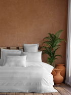 Lenjerie de pat dubla, Max Yollu Saten - White, EnLora Home, Bumbac;Poliester
