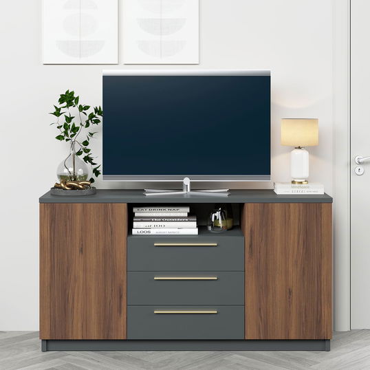 Comoda TV SERENA, 150x42, H79, 2U3S, Nuc Warmia, Antracit