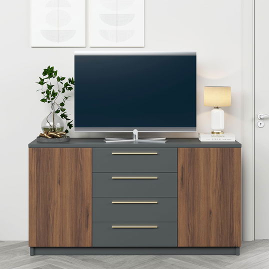 Comoda TV SERENA, 150x42, H79, 2U4S, Nuc Warmia, Antracit