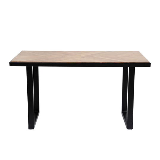Masa Nattmal, Homla, 140x70x76 cm, lemn/metal, natur/negru