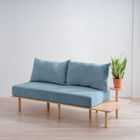 Canapea 2 locuri Seri, Homla, 180x76x75 cm, lemn/poliester, albastru