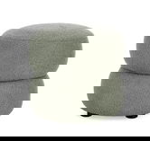 Taburet Gabby, Bizzotto, D41x39 cm, poliester Boucle, verde sage