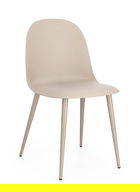 Scaun Ella, Bizzotto, 45x51.5x80.5 cm, polipropilena/otel, bej