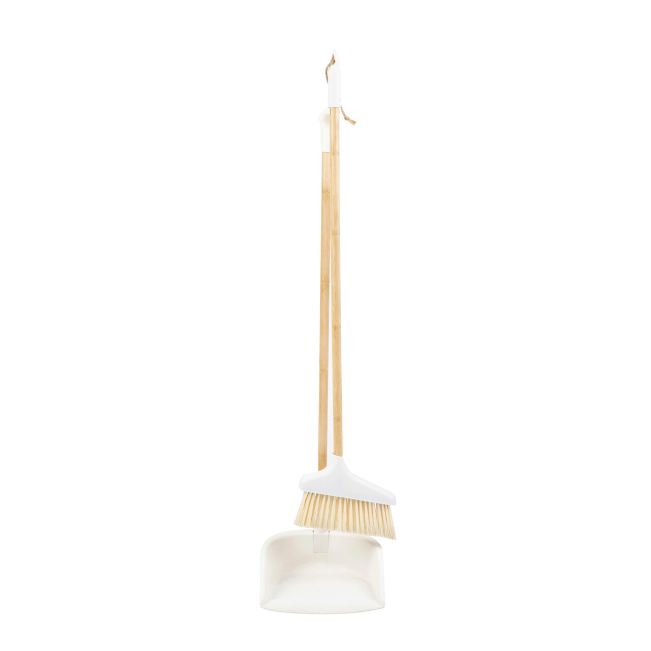 Set matura si faras Bambou, Homla, 23x85 cm, plastic, alb/natur