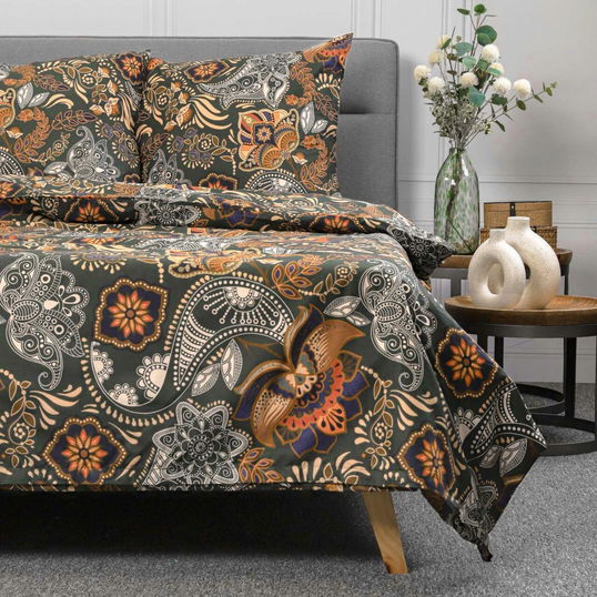 Lenjerie de pat Tapua, Homla, 160x200 cm, 70x80 cm, bumbac, multicolor