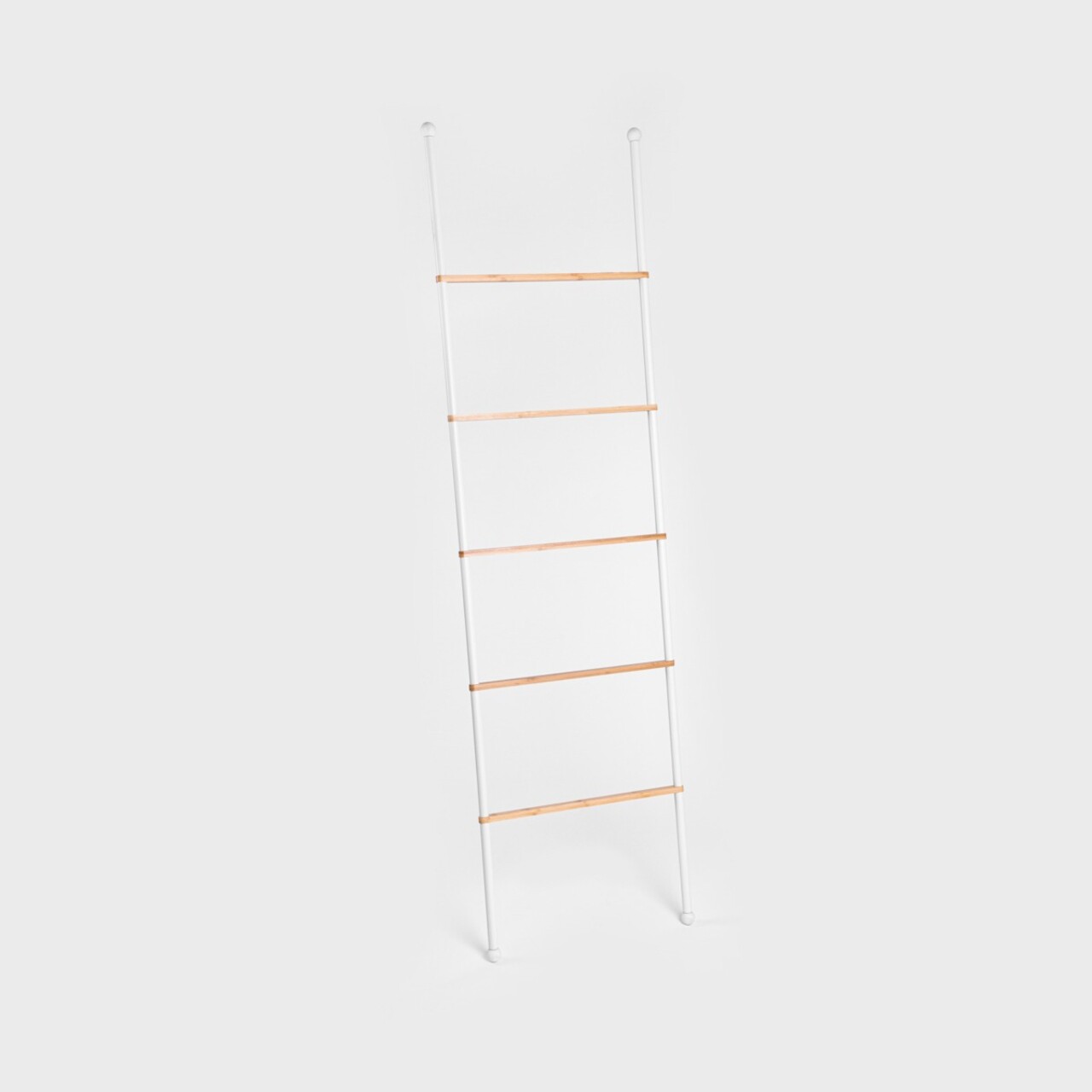 Suport pentru prosoape Taru, Homla, 45x2x159.5 cm, metal/lemn, alb/natur