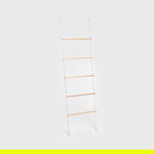 Suport pentru prosoape Taru, Homla, 45x2x159.5 cm, metal/lemn, alb/natur