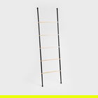 Suport pentru prosoape Taru, Homla, 45x2x159.5 cm, metal/lemn, negru/natur