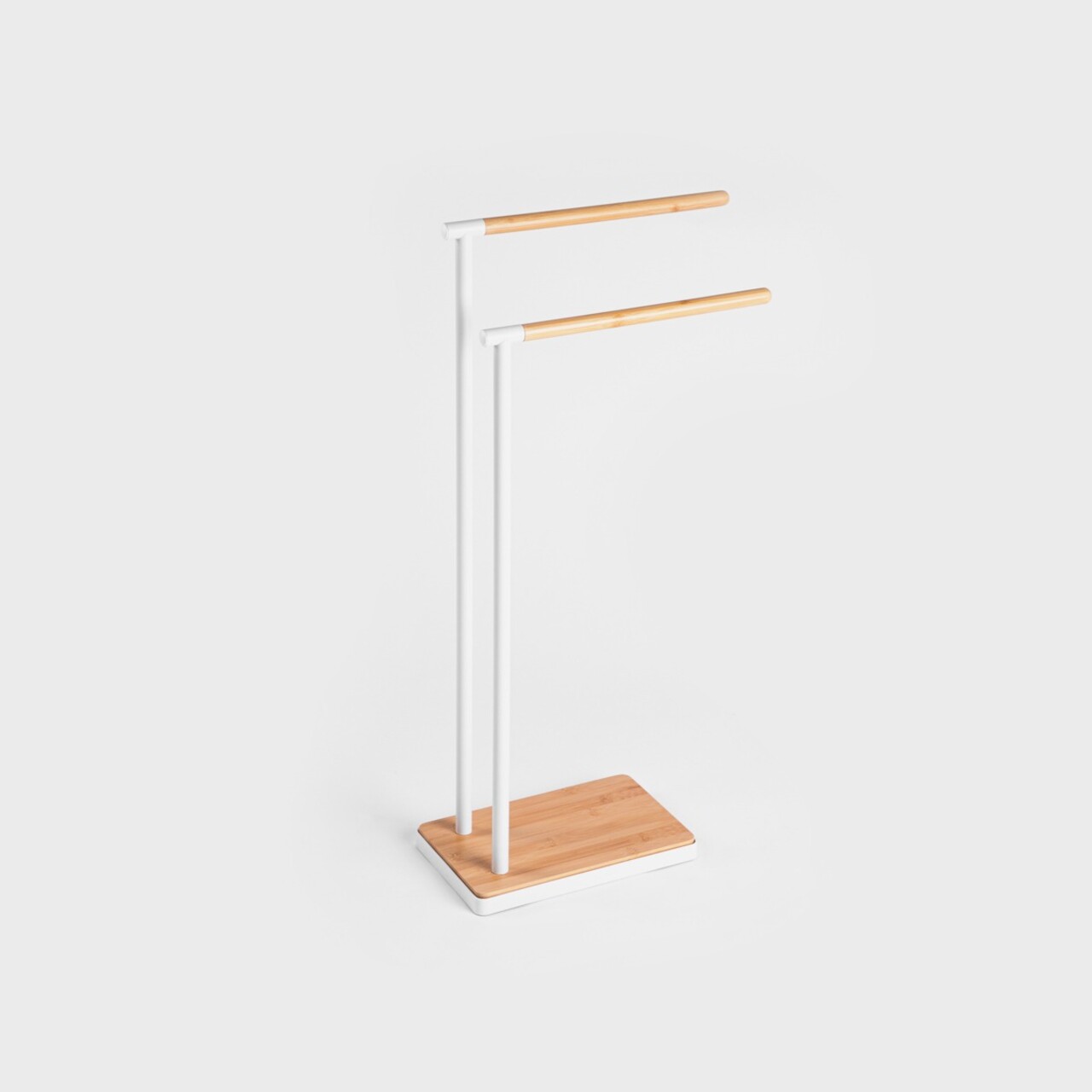 Suport pentru prosoape Fraz, Homla, 39x18x78 cm, metal/lemn, alb/natur