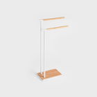 Suport pentru prosoape Fraz, Homla, 39x18x78 cm, metal/lemn, alb/natur